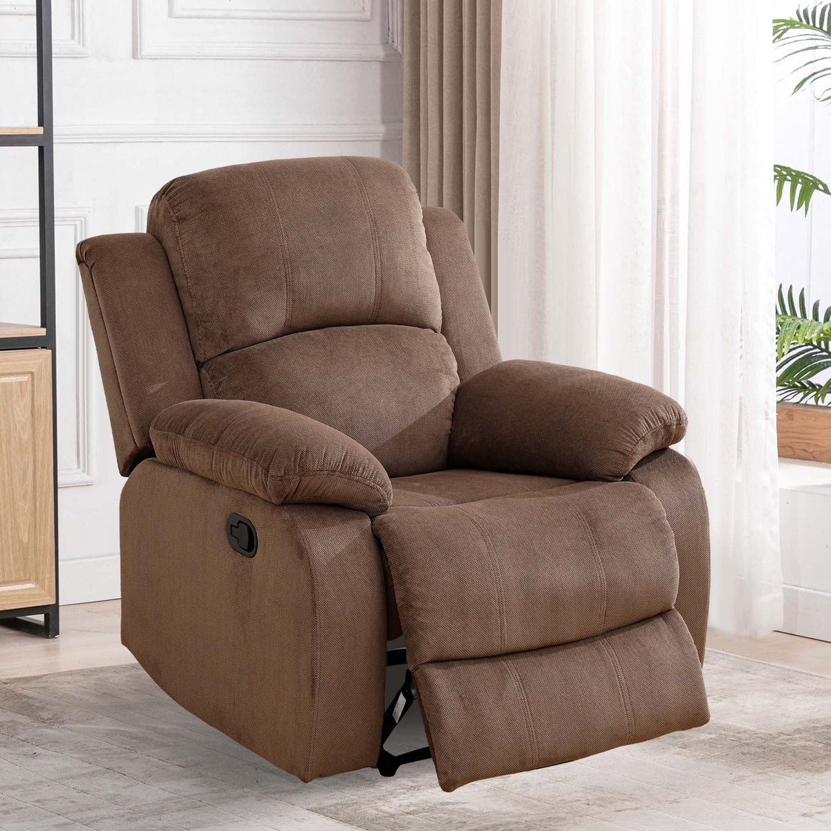 Brown Corduroy Recliner Chair P47949