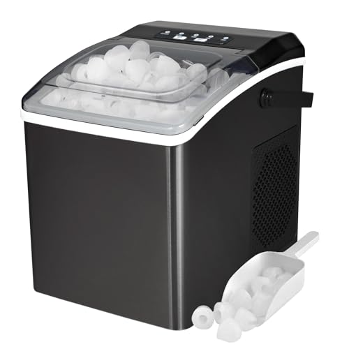 Countertop Ice Maker 26 Lbs/24Hrs Stainless Steel Black F342400