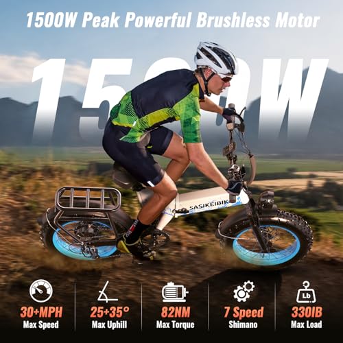 1500W Folding Electric Bike 52v 20AH 20" Fat Tire Z69350