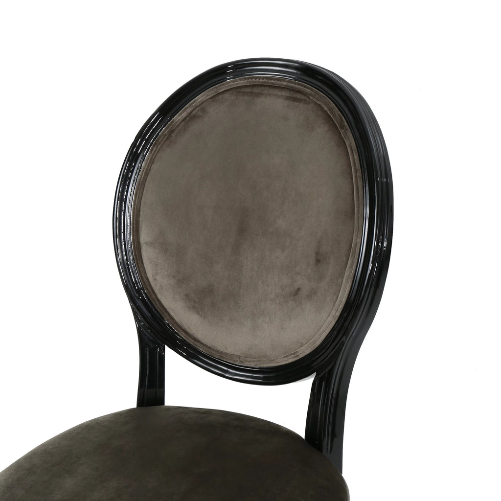 Gray Velvet Dining Chairs Set of 2 C380