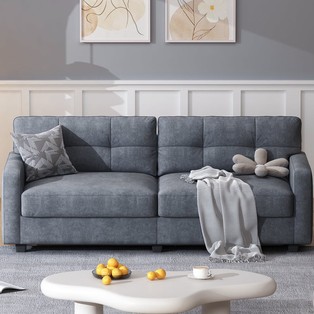 Gray Velvet Upholstered Loveseat T755