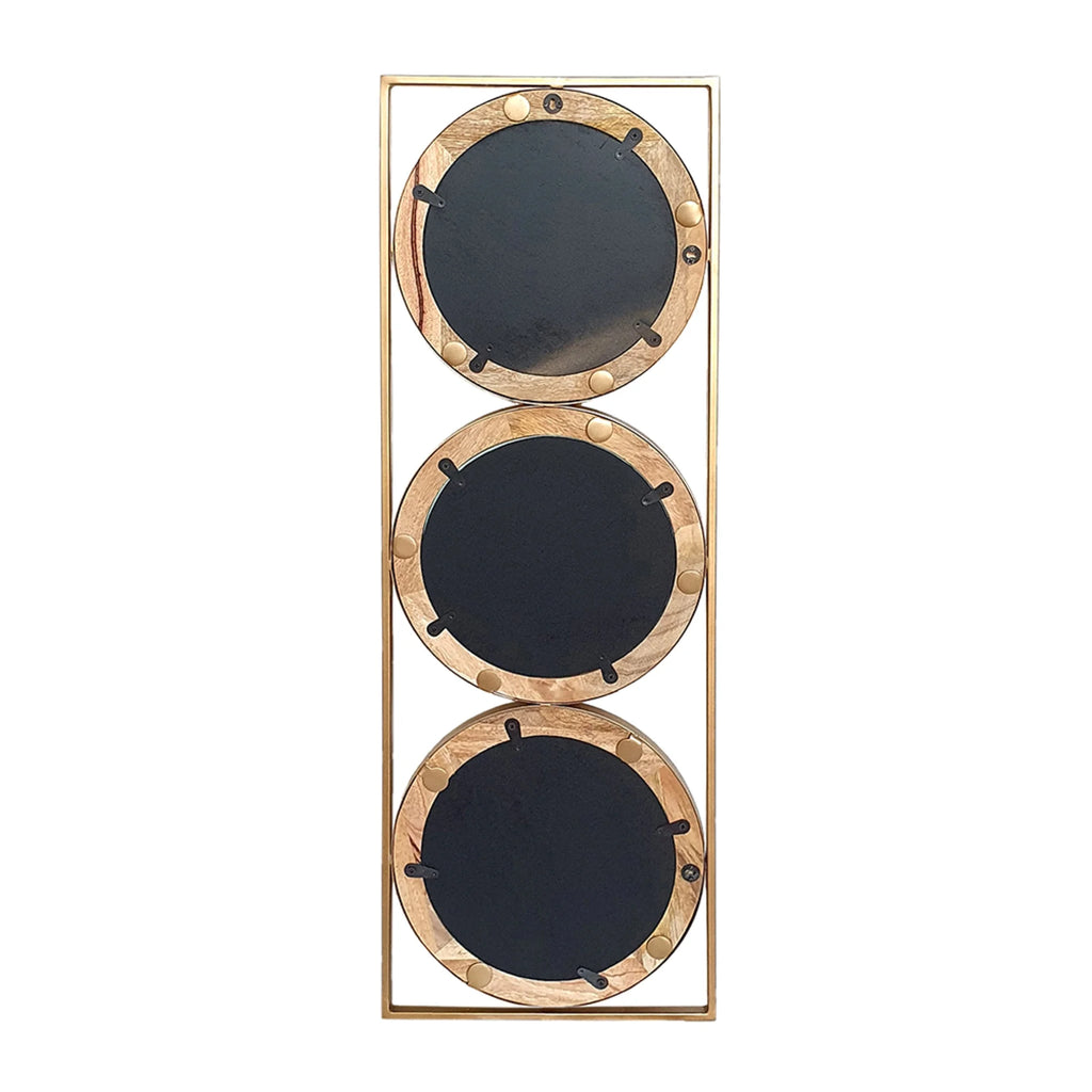 Round Wall Mirror with Rectangular Frame M19916