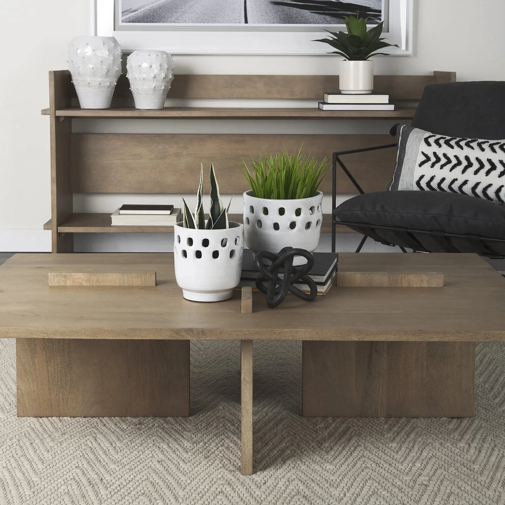 Light Natural Brown Wooden Coffee Table W906