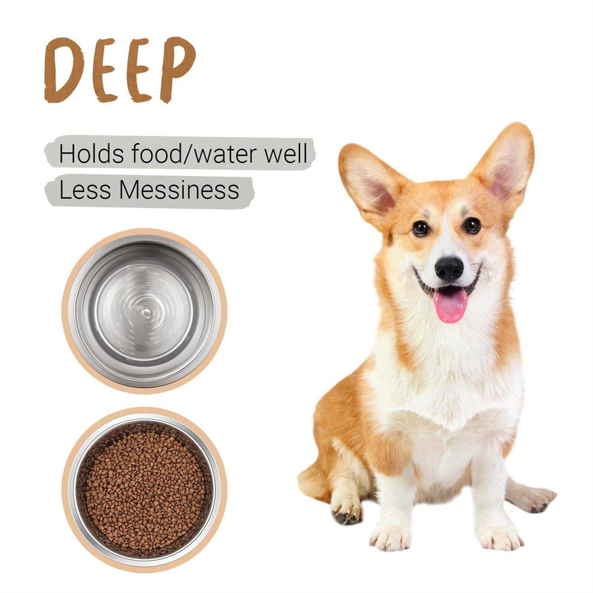 Stainless Steel Anti-Slip Dog Bowls F38014