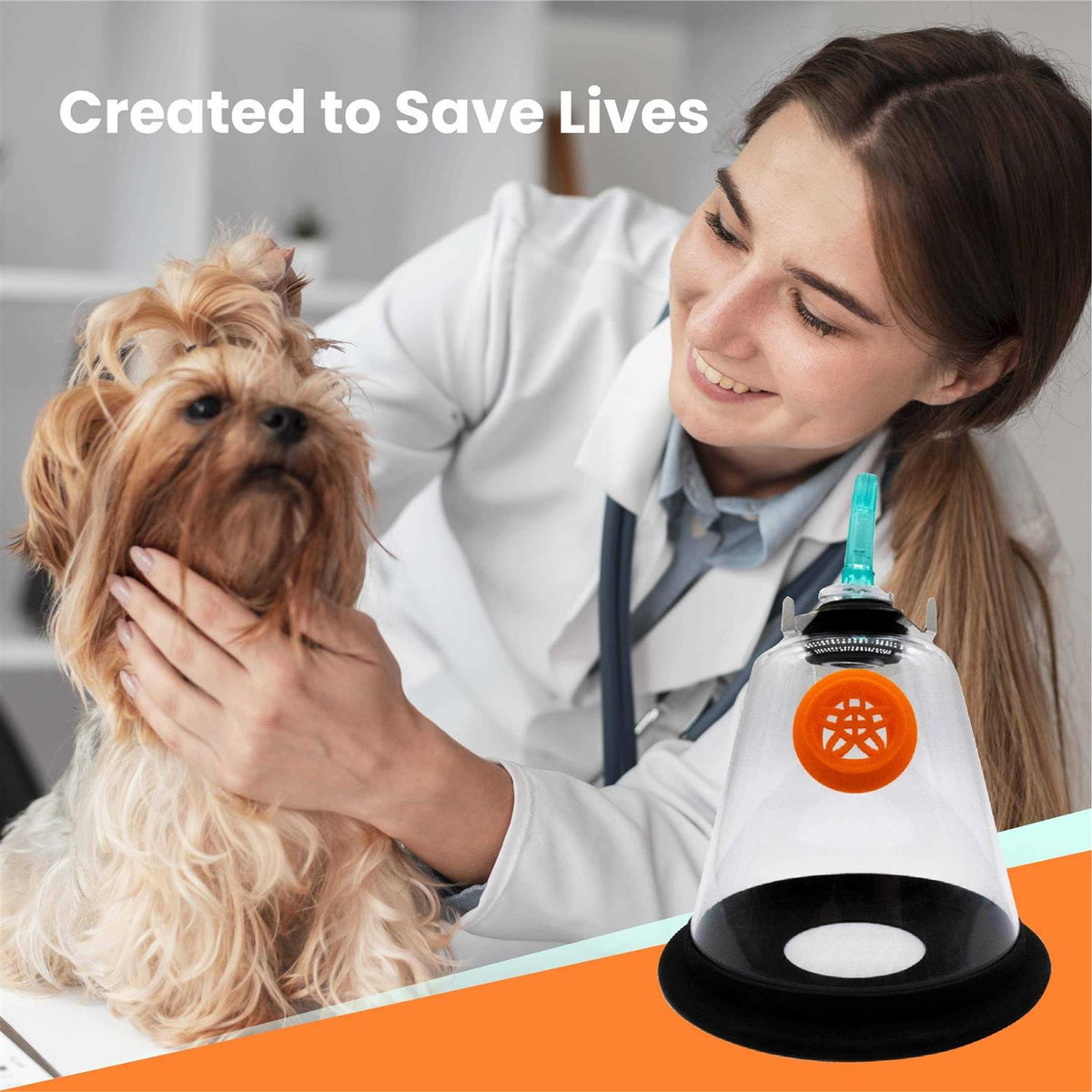 Medical Pet Oxygen Mask for Dogs And Cats With 6 Feet Tubing And Silicone Strap M601266