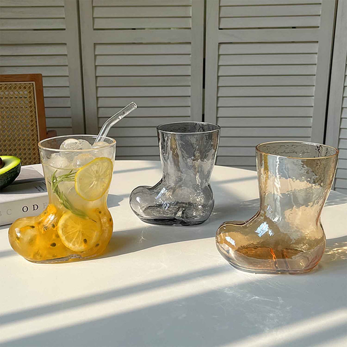 Boots Shape Drinking Glasses 380ml C8351