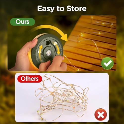 2-Pack 32.8FT Rechargeable Camping String Lights Q5917
