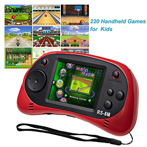 16 Bit Retro Handheld Games Console with 220 HD Electronic Games 2.5'' LCD Lime Green Y7011