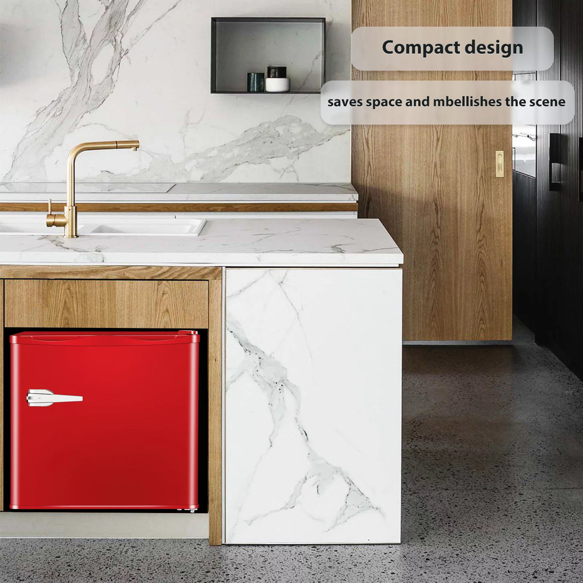 Mini Upright Freezer 1.2Cu.ft Red L637
