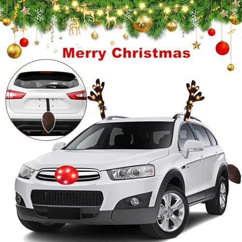 Christmas Car Reindeer Antlers Decoration Kit with Jingle Bells P21444