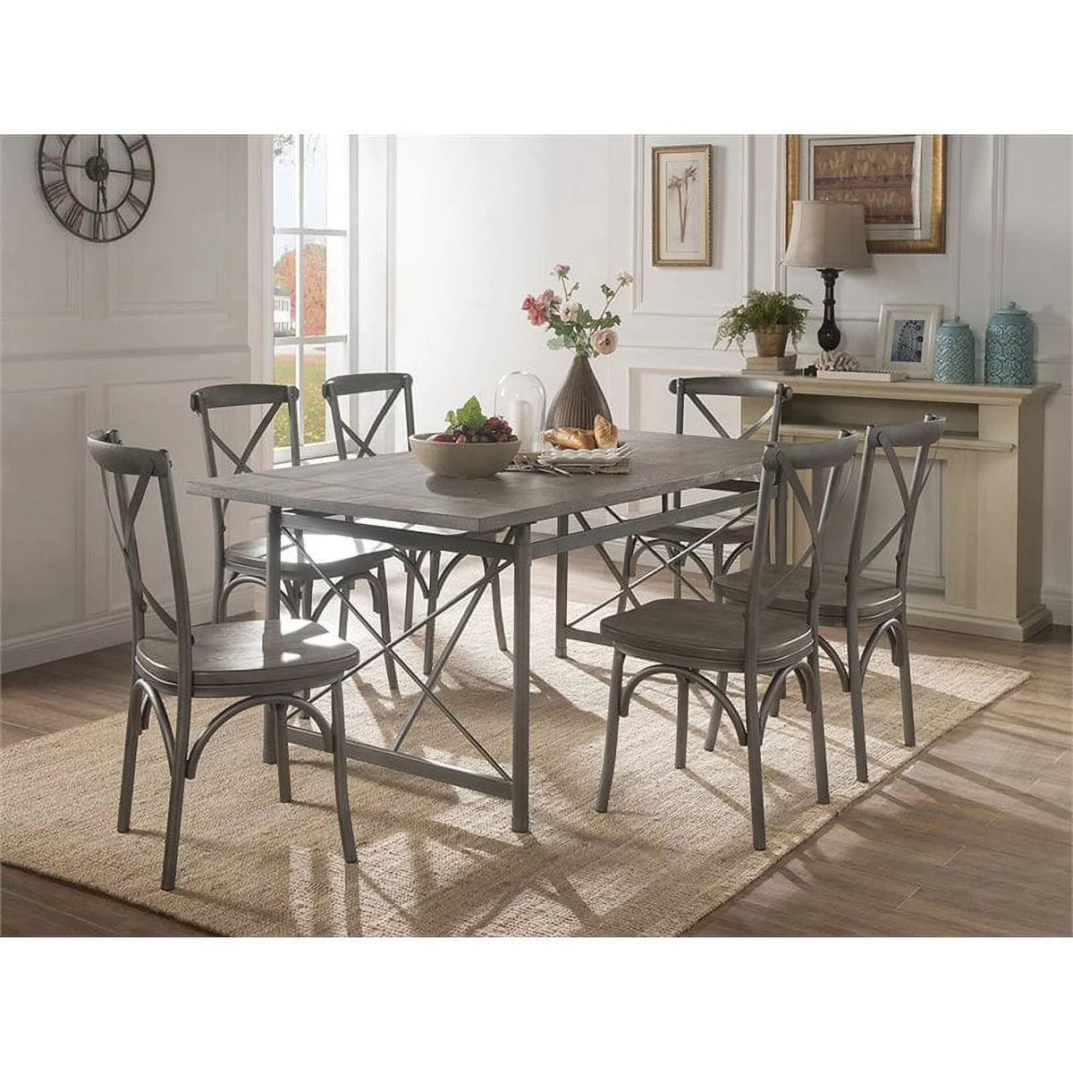 Gray Oak Dining Table I9655
