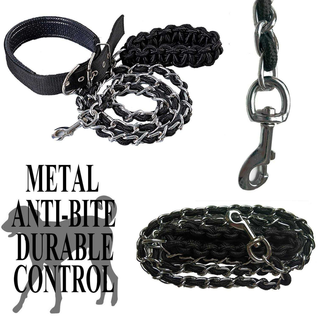 Heavy Duty Metal Dog Leash with Collar K823