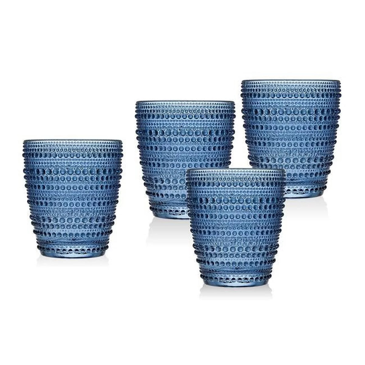 Blue Set of 8 Double Old Fashioned Glasses S746313