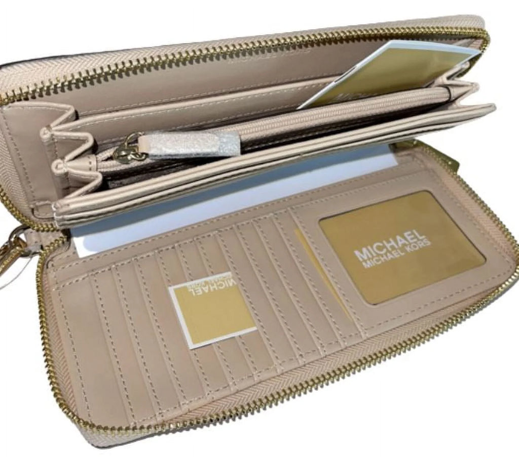 Leather Zip Around Wallet Wristlet Y433