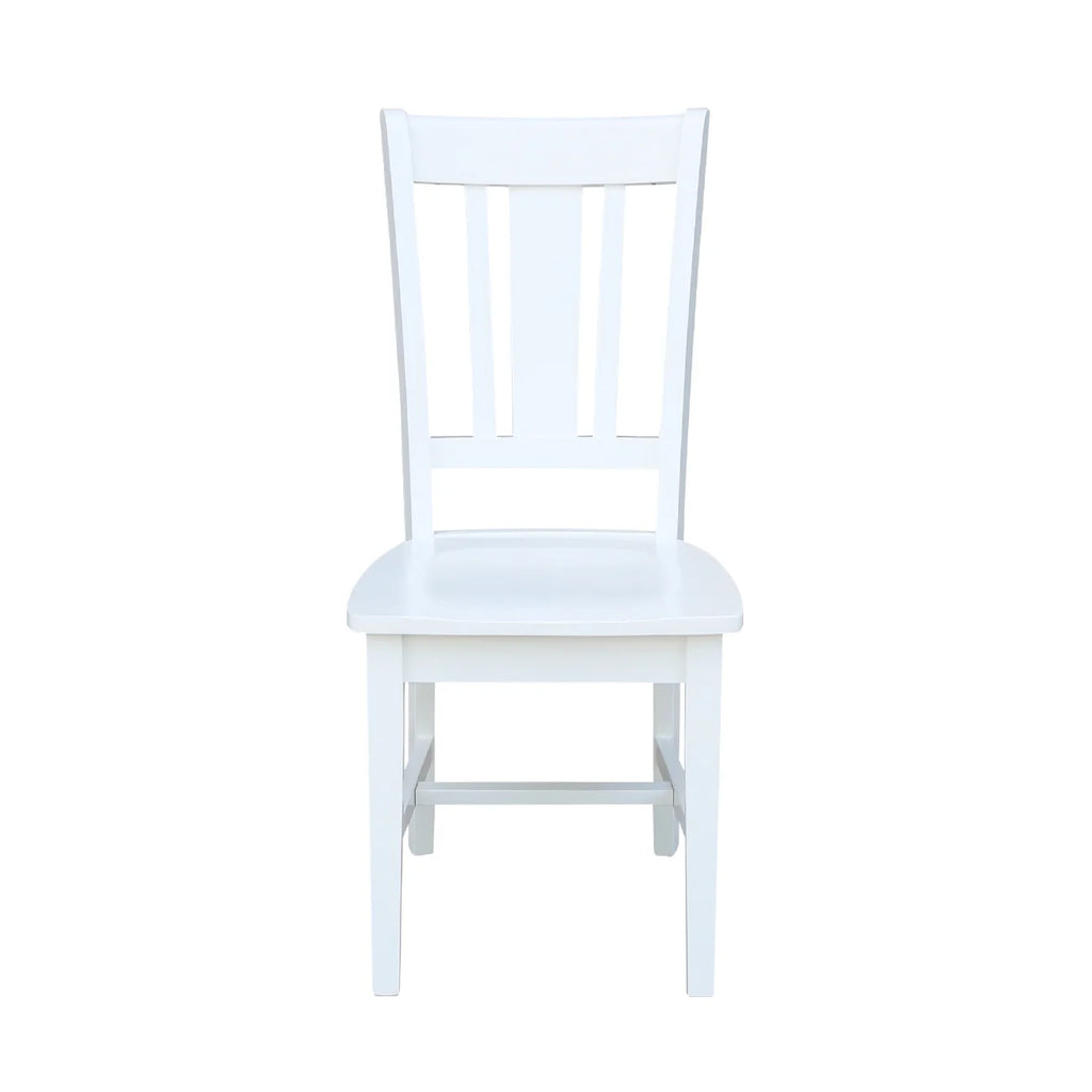 White Solid Wood Splatback Chairs Set of 2 C9236