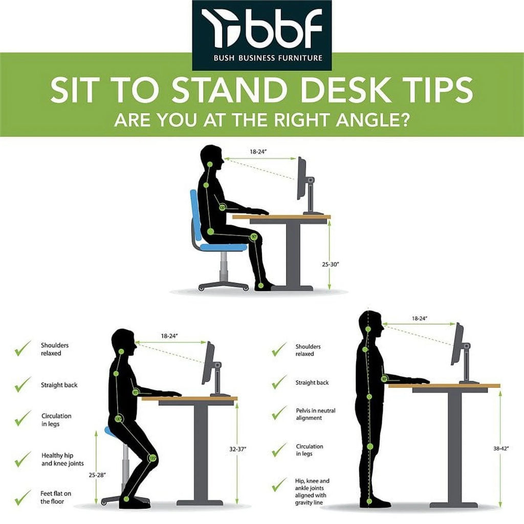 Height Adjustable Desk in Black Walnut L510381