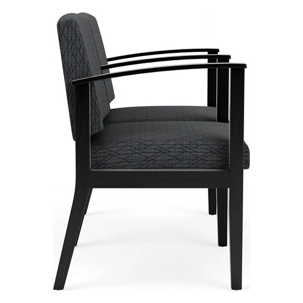 Black Wood 2 Seat Reception Seating C695949
