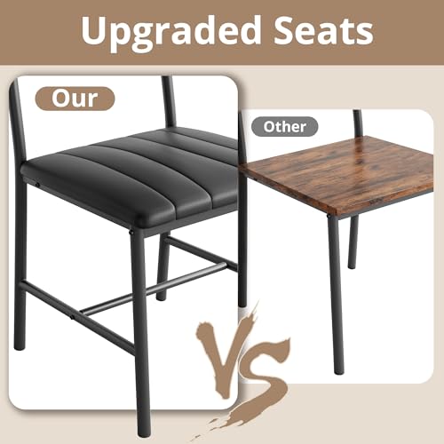 Gray Dining Table Set for 4 with Upholstered Bench and 2 Chairs G417