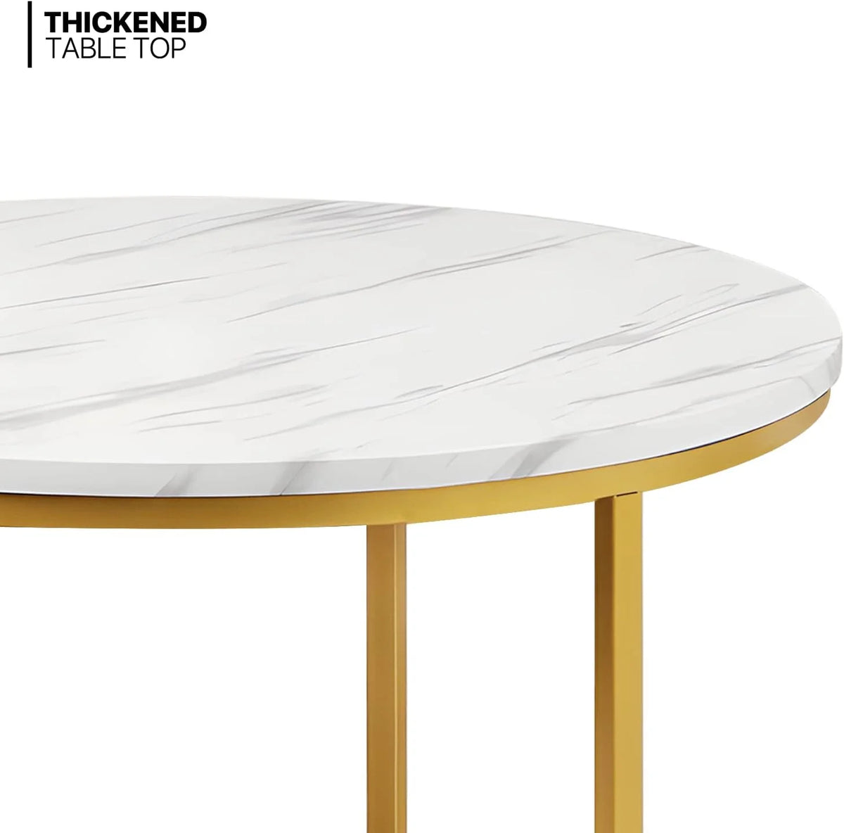 35" Marble Look Nesting Coffee Table Set of 2 K957