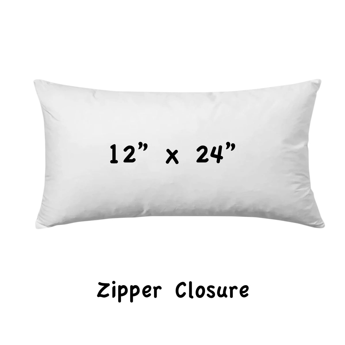 Indoor/Outdoor Soft Pillow with Zipper Cover 12 x 24 A4780