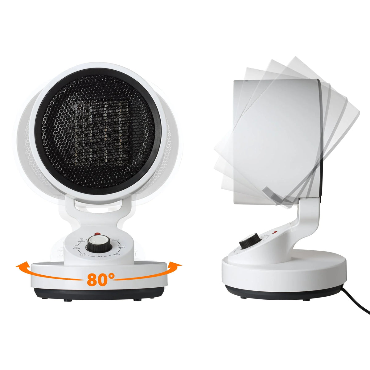 1500W 2-In-1 Electric Space Heater and Cooling Fan A83223