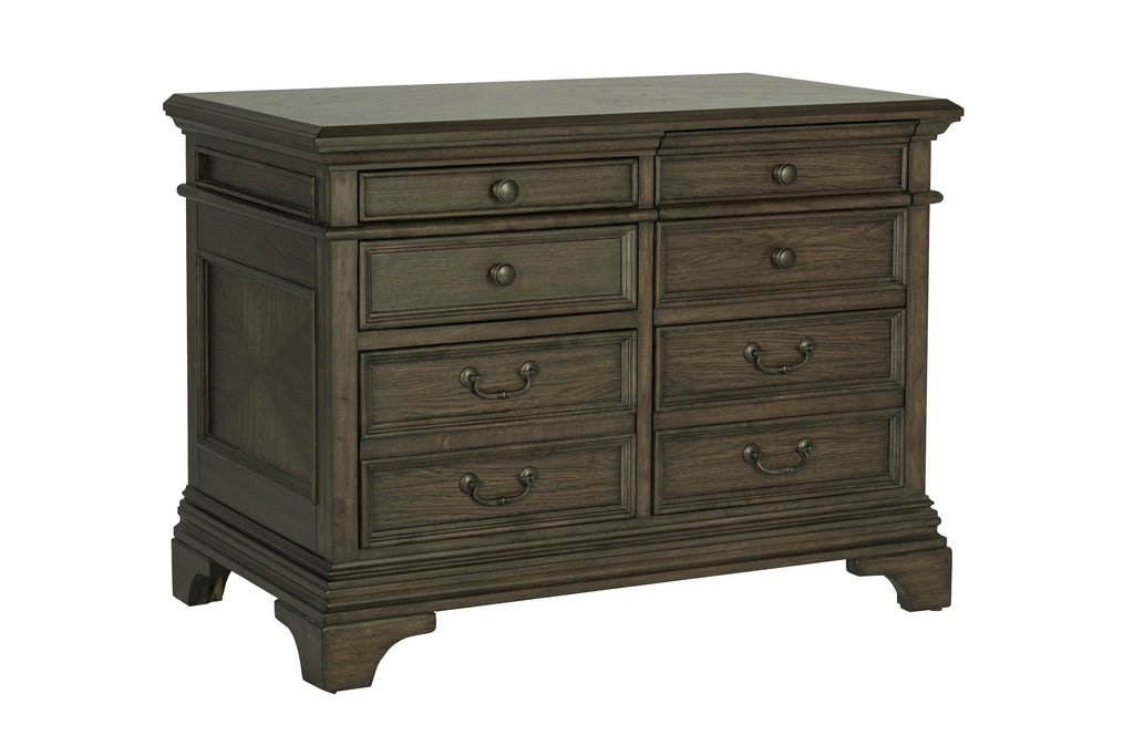 5 Drawer File Cabinet Burnished Oak K81728