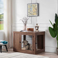Wooden Dog Crate End Table with Cushion P93315
