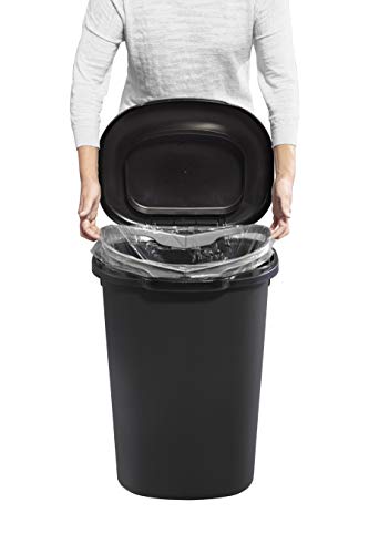 13 Gallon Black Touch Top Trash Can M356