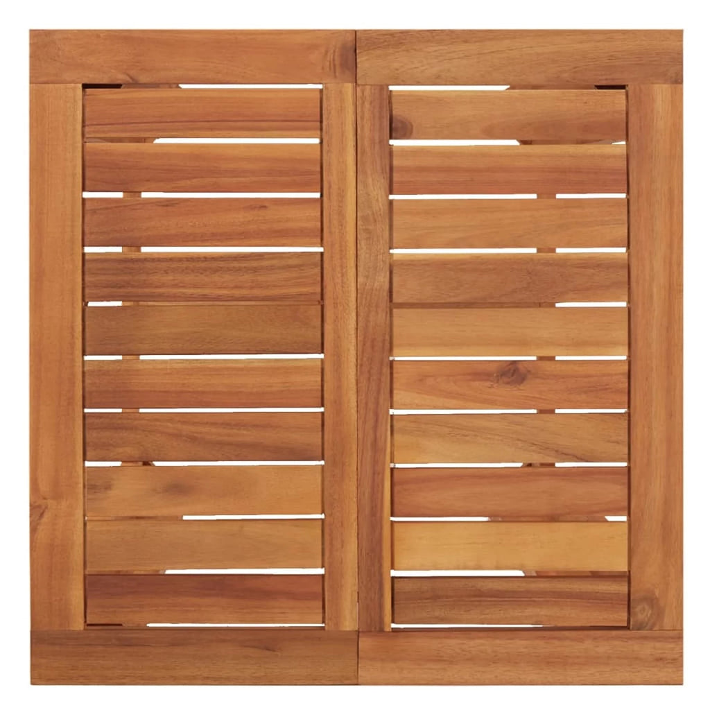 Acacia Wood Bar Table with Slatted Tabletop E19493