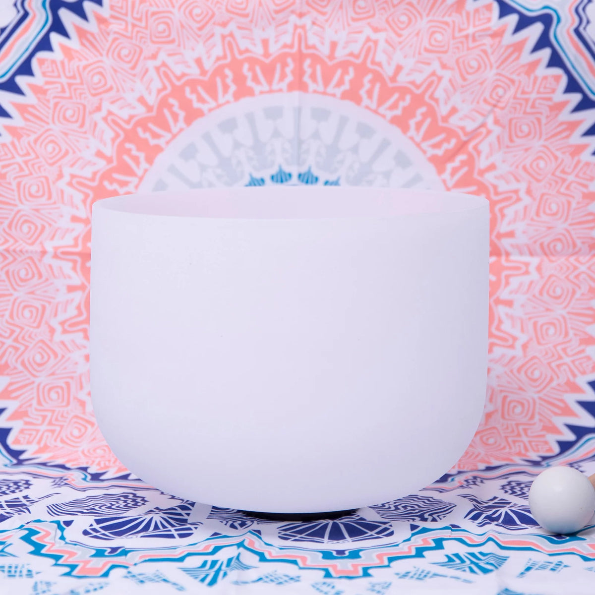8 inch Frosted Quartz Crystal Singing Bowl with Case Bag Y433