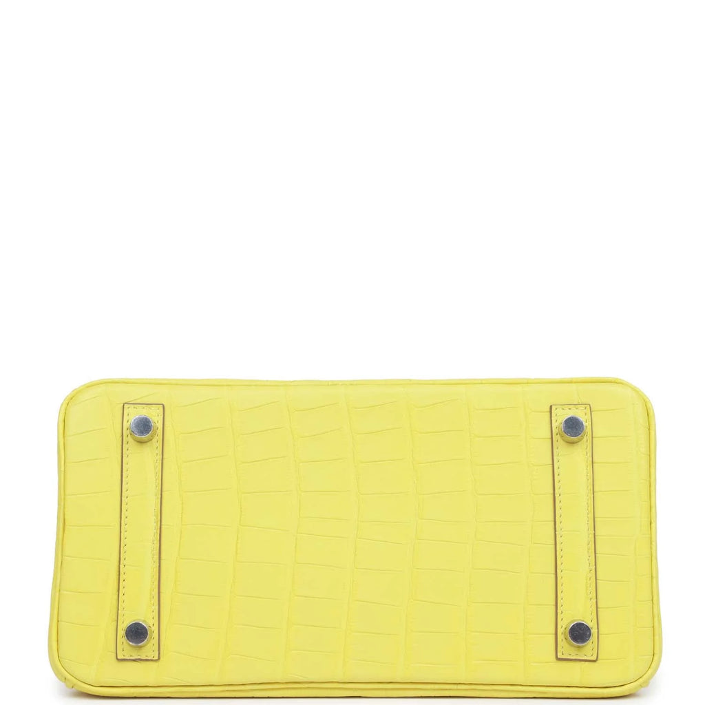 Lime Matte Alligator Bag Palladium Hardware V901