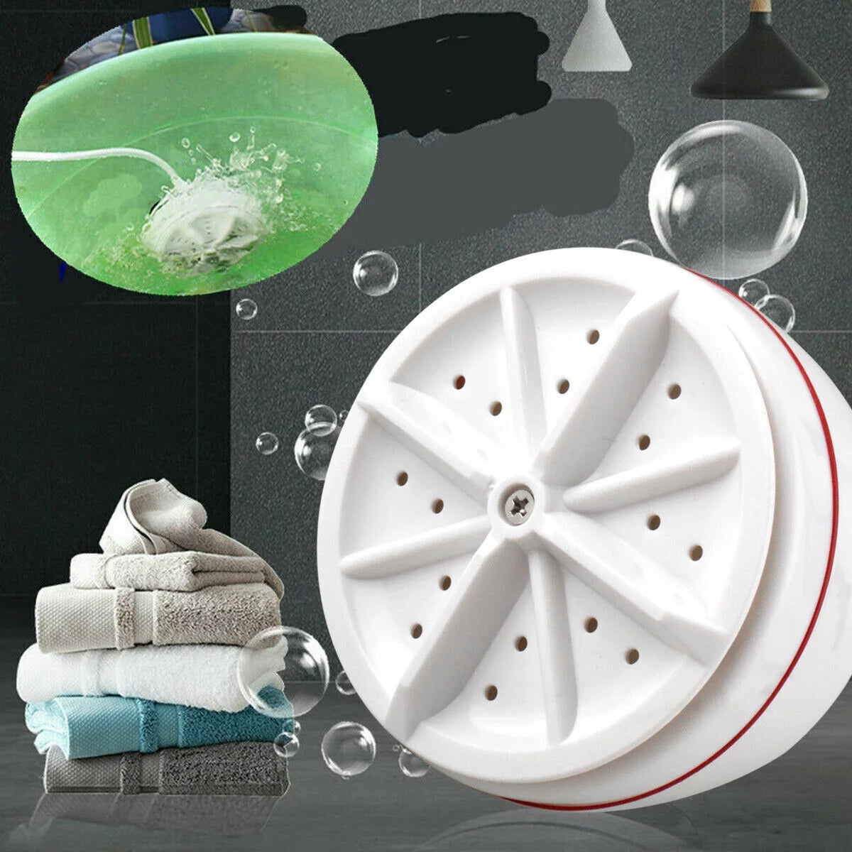 Ultrasonic Turbine Portable Mini Washing Machine X906