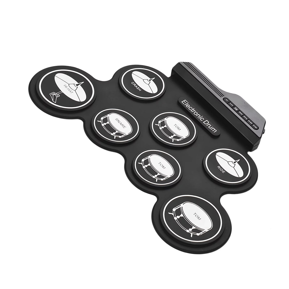 Portable Silicon Drum Set with Drumsticks and Foot Pedals M28745