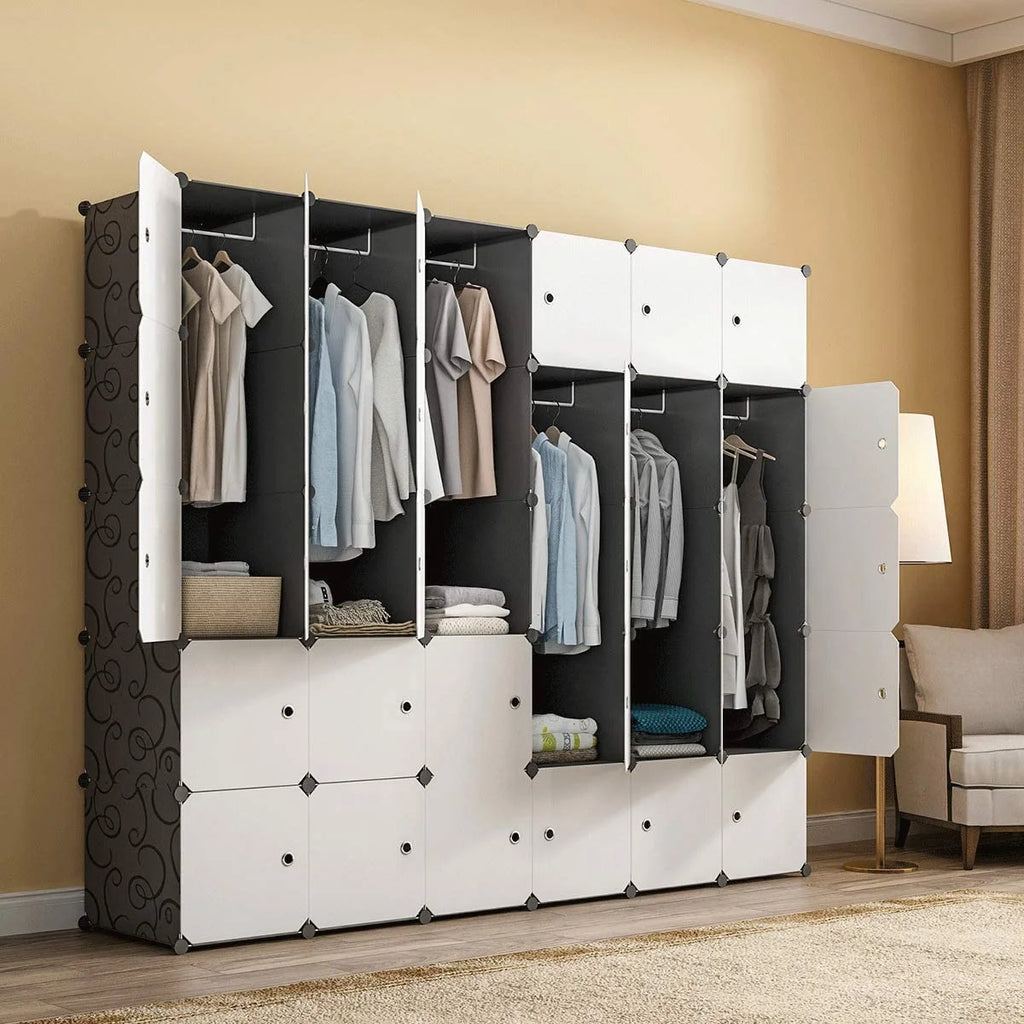 Black 30 Cubes Portable Wardrobe Closet K420