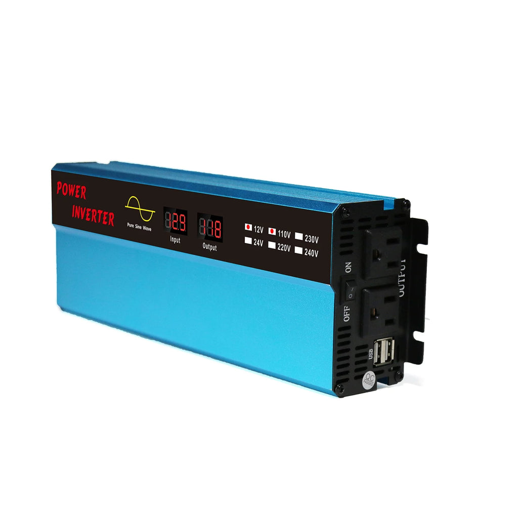 1600 Watt Pure Sine Car Inverter Converter 12V to 120V AC C117063