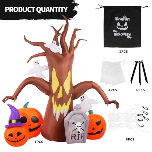 8FT Inflatable Dead Tree with LED Lights I6445