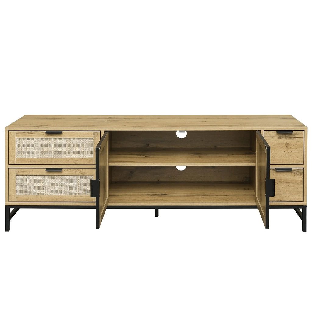 Rattan TV Stand up to 65" Brown Z623499