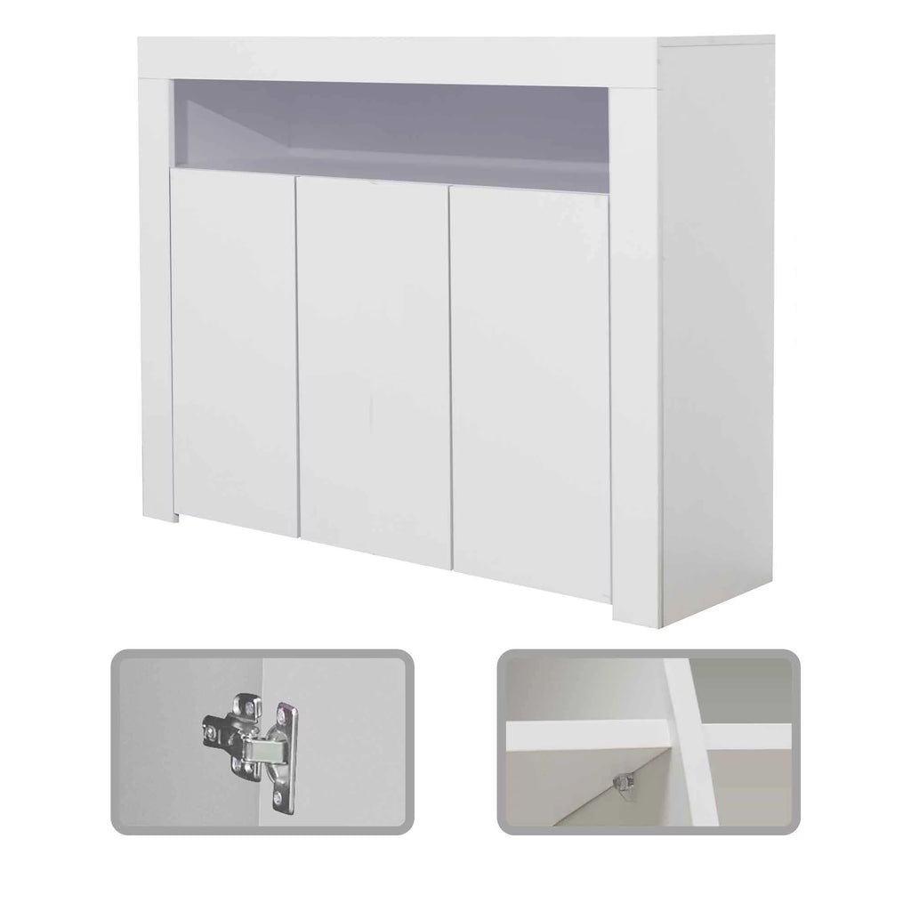 Wood Storage Cabinet with LED Light I7414