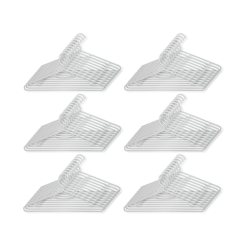Recycled Plastic Petite Clothing Hangers, 60 Pack, White J3734