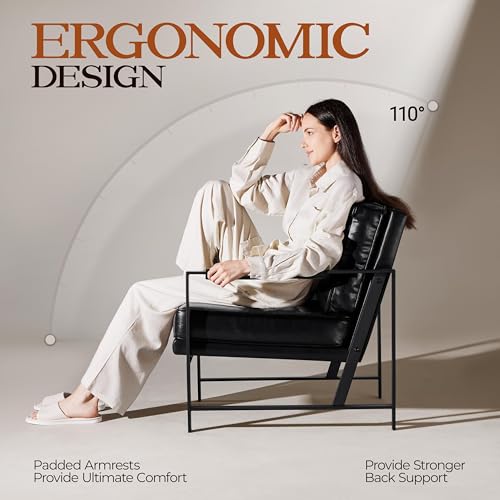 Light Brown PU Leather Armchair Set of 2 Q945