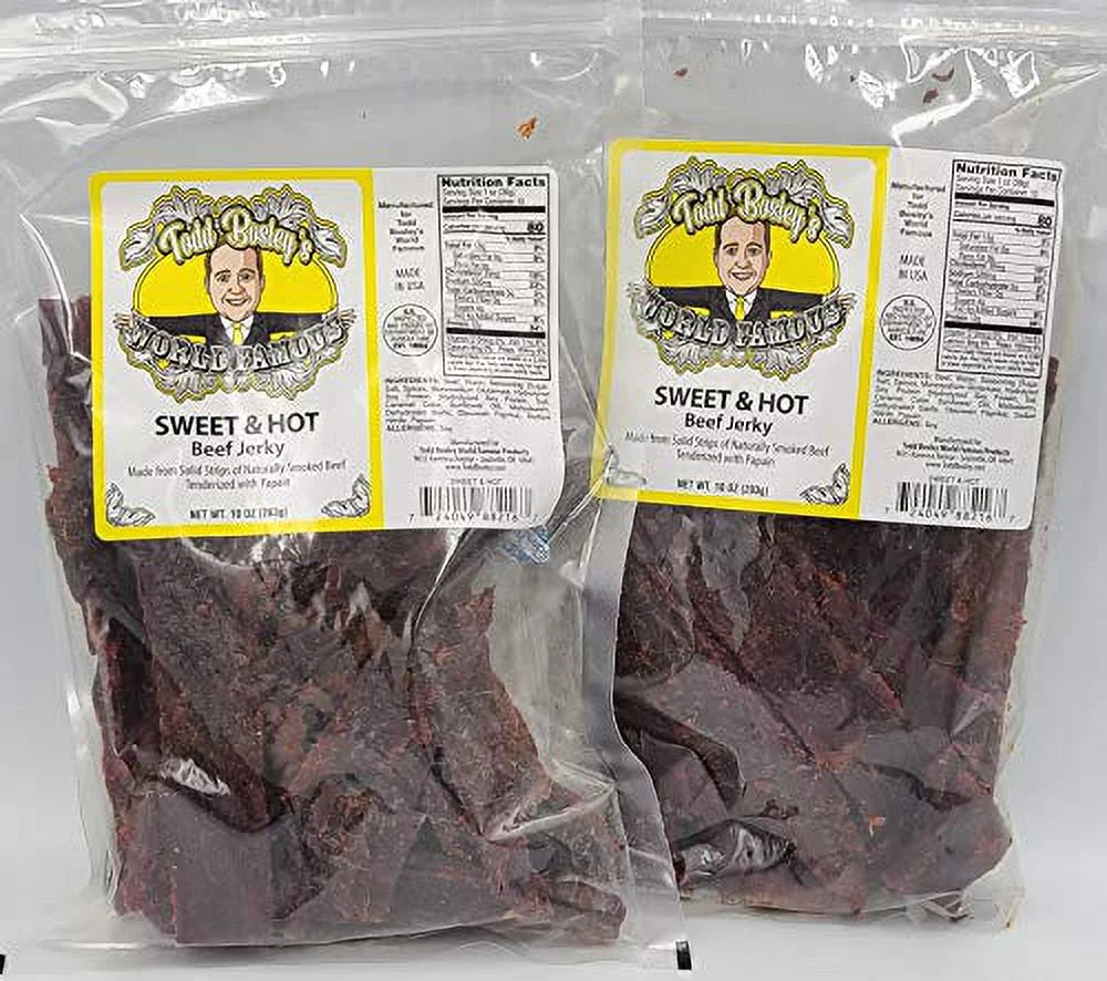 10 Oz Sweet & Hot Jerky 2 Pack D4715