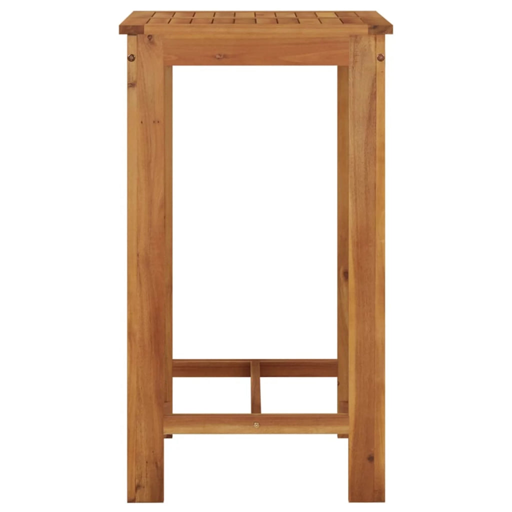 Acacia Wood Bar Table with Slatted Tabletop E19493