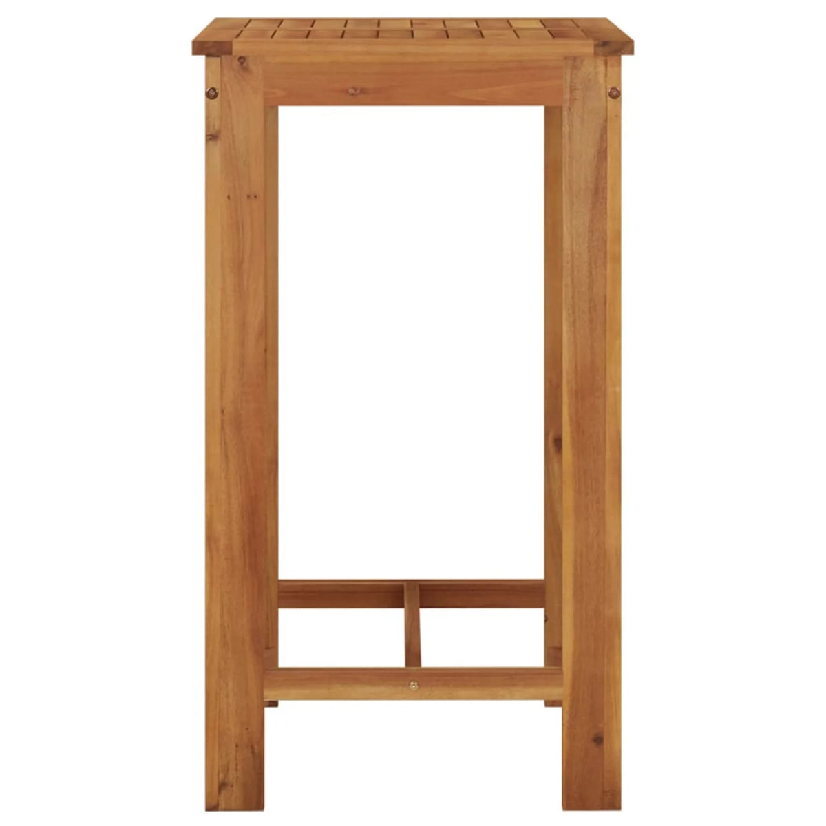 Acacia Wood Bar Table with Slatted Tabletop E19493