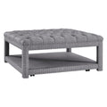 Modern Nailhead Tufted Cocktail Ottoman U6487