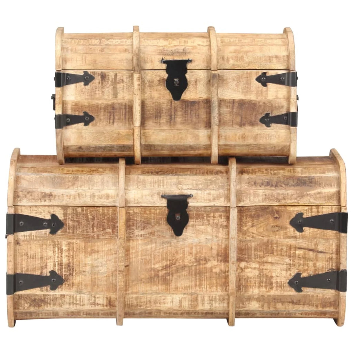 2 Piece Mango Wood Storage Chest N358