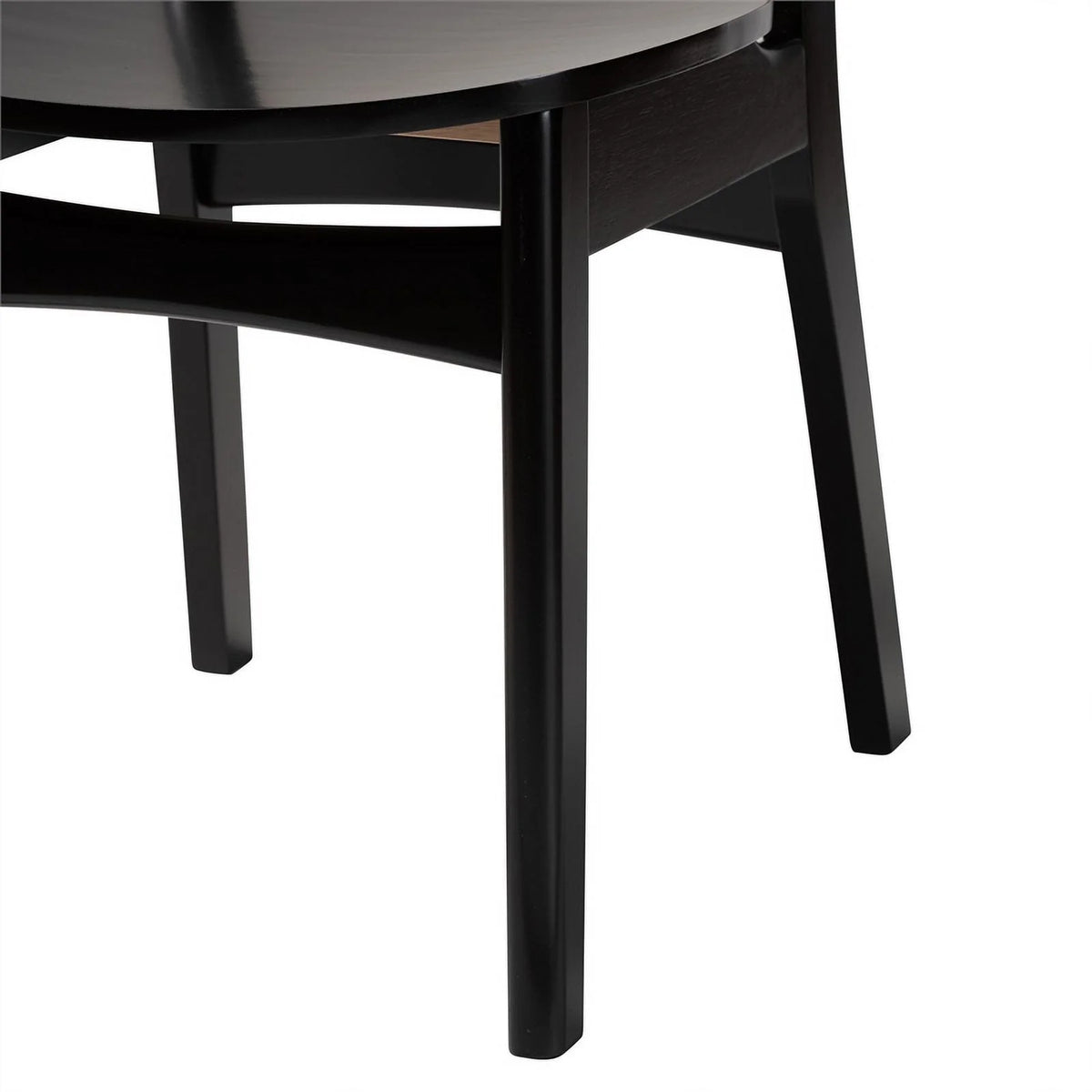 Dark Brown Wood and Woven Rattan 7-Piece Dining Set N415790