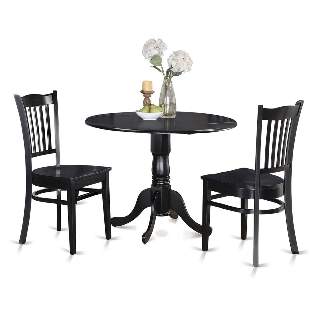 3 Piece Round Kitchen Table and 2 Chairs Set U187366