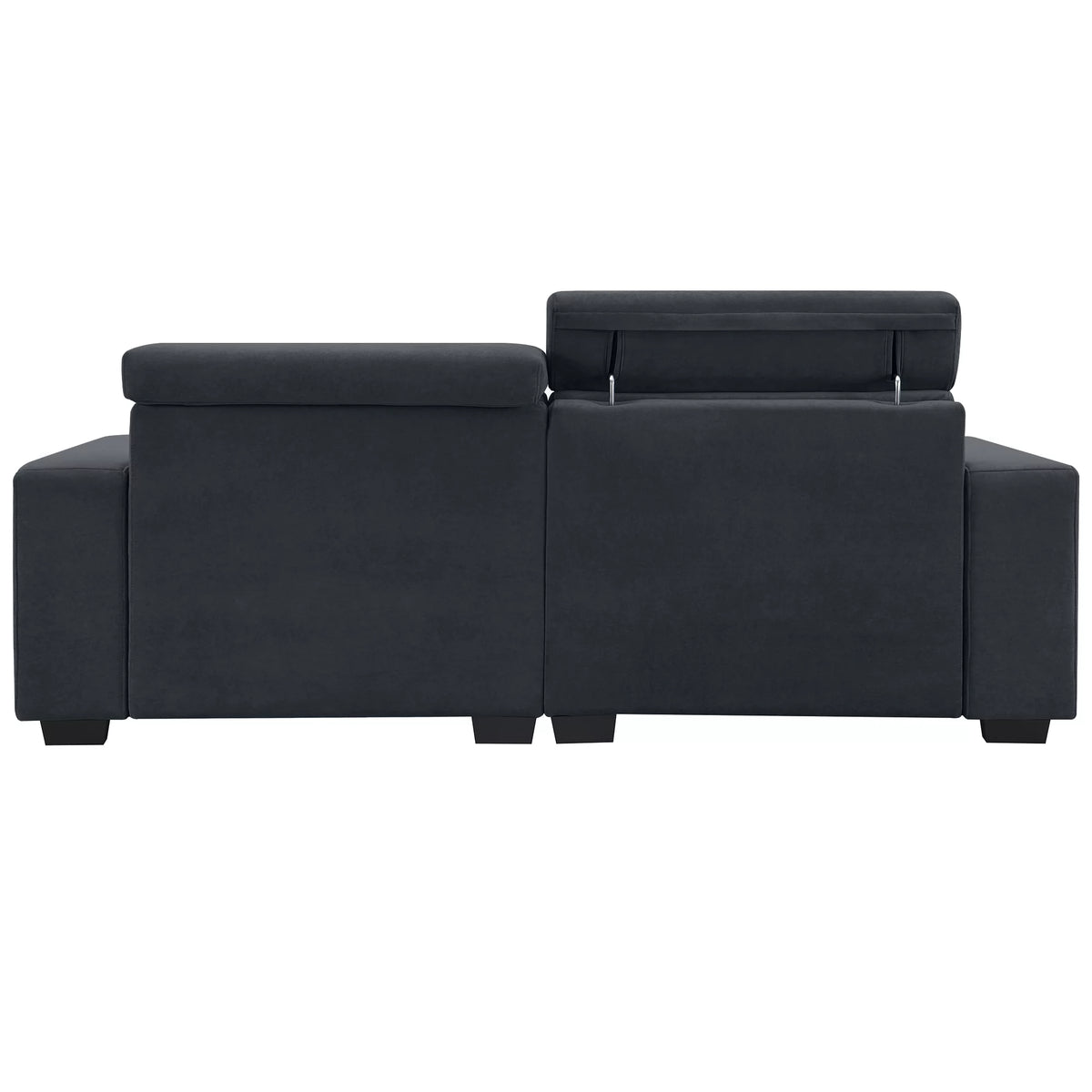 Black Velvet 2-Seater Sofa U50077
