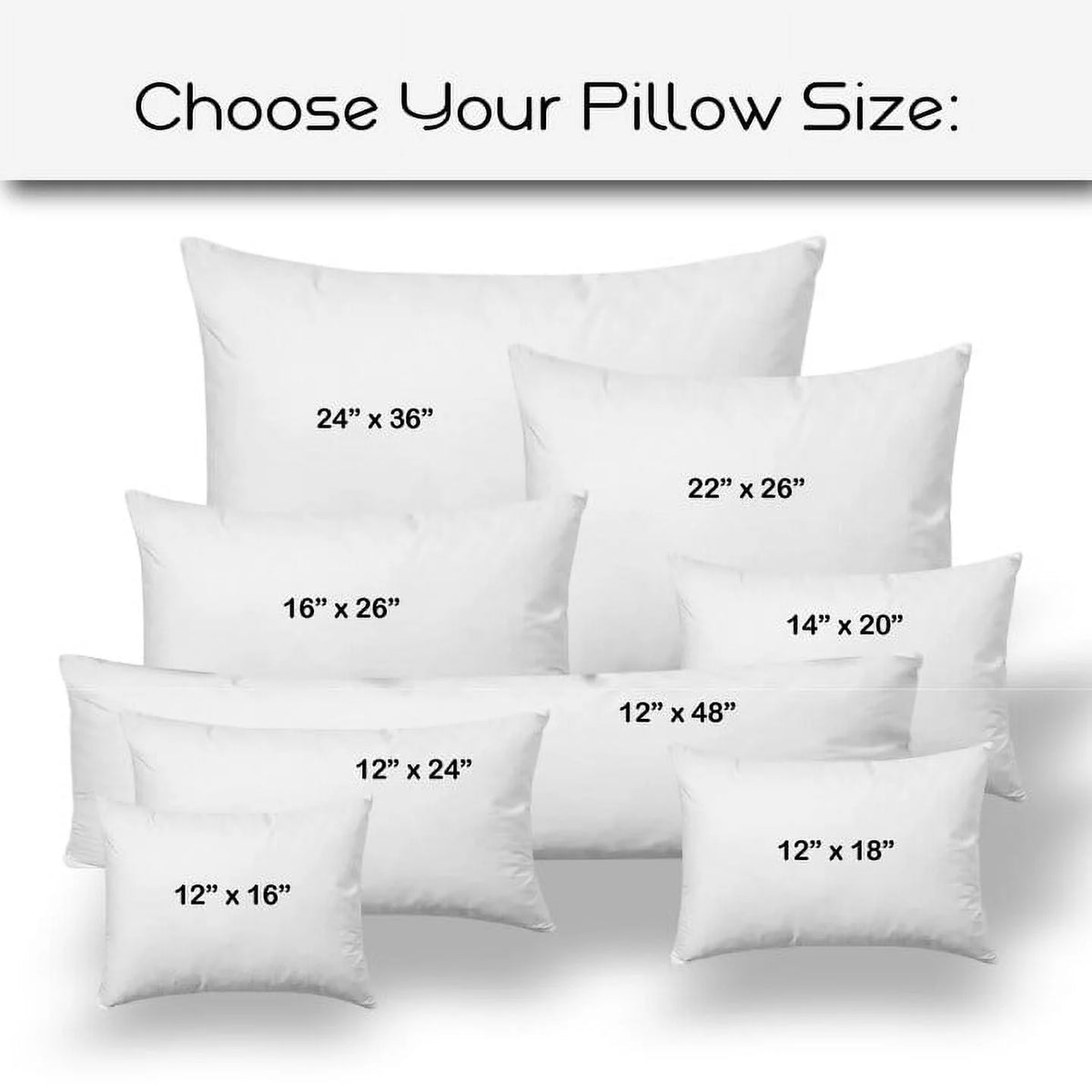 Indoor/Outdoor Soft Pillow with Zipper Cover 12 x 24 A4780