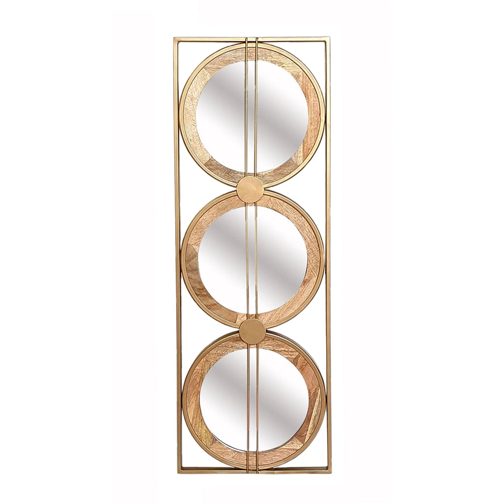 Round Wall Mirror with Rectangular Frame M19916